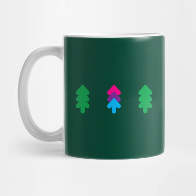 Green and colorful fir trees design by kindsouldesign